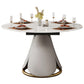 Modern Style Sintered Stone Round Dining Room Set Space-Saving Design Dining Table Furniture Clearhalo 'Dining Room Sets' 'Dining Tables & Seating' 'dining_room_set' 'furn' 'furn_dining_room_set' 'Furniture' 'furniture_dining_room_set' 'Kitchen & Dining Furniture' 'kitchen&dining_furn' 'kitchen' 3474598