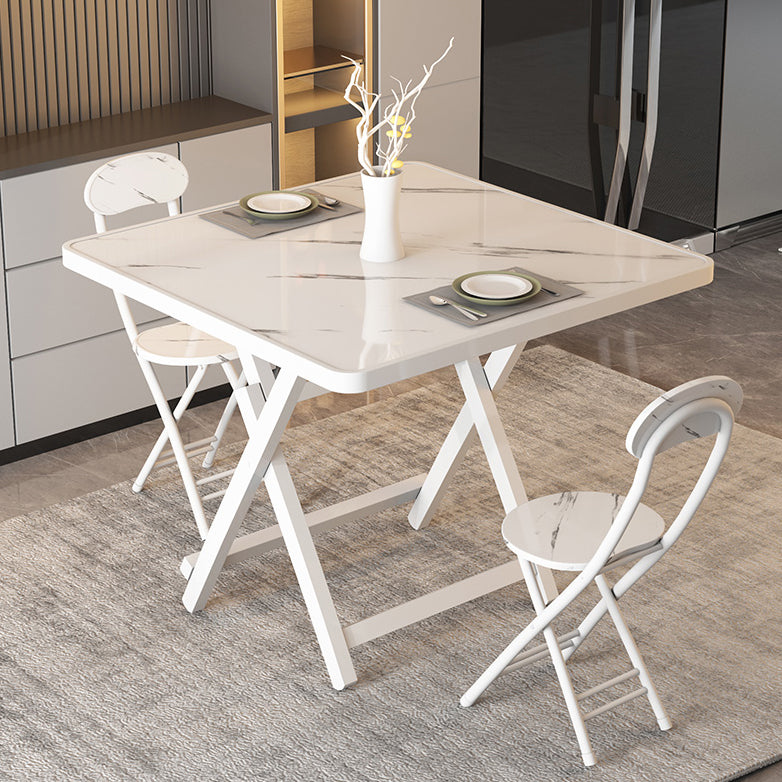 Modern Style Solid Wood Dining Set with Double Pedestal Base Dinette Set for Home White 3 Piece Set Clearhalo 'Dining Room Sets' 'Dining Tables & Seating' 'dining_room_set' 'furn' 'furn_dining_room_set' 'Furniture' 'furniture_dining_room_set' 'Kitchen & Dining Furniture' 'kitchen&dining_furn' 'kitchen' 3474638