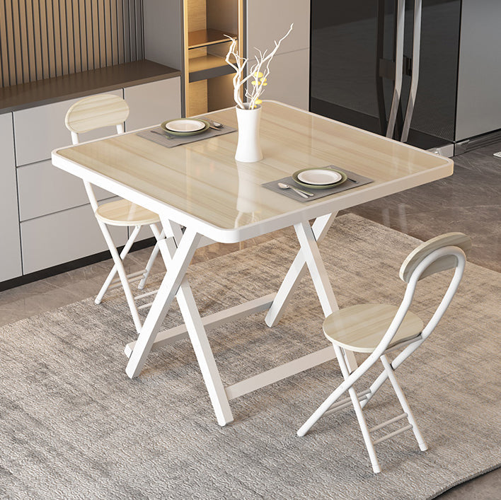 Modern Style Solid Wood Dining Set with Double Pedestal Base Dinette Set for Home Natural 3 Piece Set Clearhalo 'Dining Room Sets' 'Dining Tables & Seating' 'dining_room_set' 'furn' 'furn_dining_room_set' 'Furniture' 'furniture_dining_room_set' 'Kitchen & Dining Furniture' 'kitchen&dining_furn' 'kitchen' 3474640