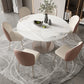 Modern Sintered Stone White Dining Room Set Space-Saving Design Dining Table Furniture Clearhalo 'Dining Room Sets' 'Dining Tables & Seating' 'dining_room_set' 'furn' 'furn_dining_room_set' 'Furniture' 'furniture_dining_room_set' 'Kitchen & Dining Furniture' 'kitchen&dining_furn' 'kitchen' 3474680