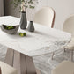 Modern Sintered Stone White Dining Room Set Space-Saving Design Dining Table Furniture Clearhalo 'Dining Room Sets' 'Dining Tables & Seating' 'dining_room_set' 'furn' 'furn_dining_room_set' 'Furniture' 'furniture_dining_room_set' 'Kitchen & Dining Furniture' 'kitchen&dining_furn' 'kitchen' 3474686