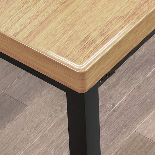 Contemporary Style Rectangular MDF Dining Set Dining Table with Metal Trestle Base Clearhalo 'Dining Room Sets' 'Dining Tables & Seating' 'dining_room_set' 'furn' 'furn_dining_room_set' 'Furniture' 'furniture_dining_room_set' 'Kitchen & Dining Furniture' 'kitchen&dining_furn' 'kitchen' 3474698