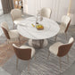 Modern Round Sintered Stone Dining Room Set Space-Saving Design Dining Table Furniture Clearhalo 'Dining Room Sets' 'Dining Tables & Seating' 'dining_room_set' 'furn' 'furn_dining_room_set' 'Furniture' 'furniture_dining_room_set' 'Kitchen & Dining Furniture' 'kitchen&dining_furn' 'kitchen' 3474735