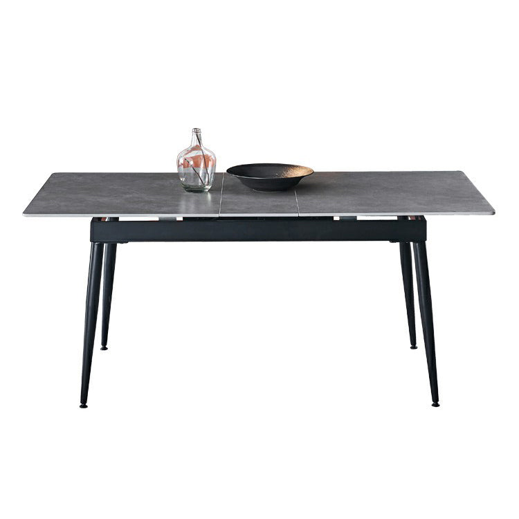 Kitchen Modern Sintered Stone Top Dinette Set with Removable Leaf Dining Room Furniture Clearhalo 'Dining Room Sets' 'Dining Tables & Seating' 'dining_room_set' 'furn' 'furn_dining_room_set' 'Furniture' 'furniture_dining_room_set' 'Kitchen & Dining Furniture' 'kitchen&dining_furn' 'kitchen' 3474778