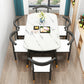 Standard Wood Top Dining Room Set with 4 Black Wood Legs Base for Dining Furniture Clearhalo 'Dining Room Sets' 'Dining Tables & Seating' 'dining_room_set' 'furn' 'furn_dining_room_set' 'Furniture' 'furniture_dining_room_set' 'Kitchen & Dining Furniture' 'kitchen&dining_furn' 'kitchen' 3474786