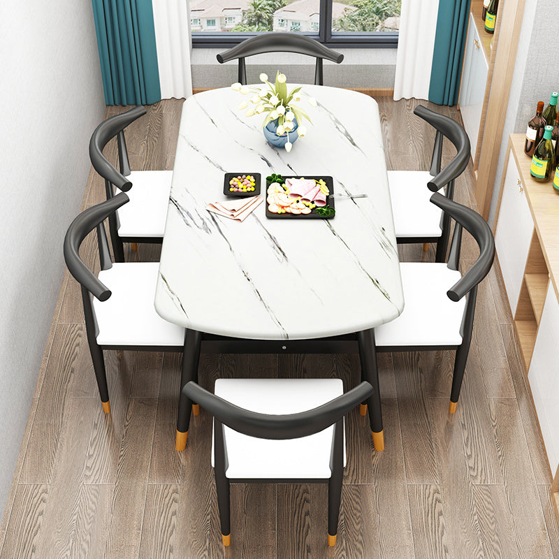 Standard Wood Top Dining Room Set with 4 Black Wood Legs Base for Dining Furniture Clearhalo 'Dining Room Sets' 'Dining Tables & Seating' 'dining_room_set' 'furn' 'furn_dining_room_set' 'Furniture' 'furniture_dining_room_set' 'Kitchen & Dining Furniture' 'kitchen&dining_furn' 'kitchen' 3474786