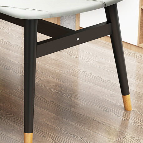 Standard Wood Top Dining Room Set with 4 Black Wood Legs Base for Dining Furniture Clearhalo 'Dining Room Sets' 'Dining Tables & Seating' 'dining_room_set' 'furn' 'furn_dining_room_set' 'Furniture' 'furniture_dining_room_set' 'Kitchen & Dining Furniture' 'kitchen&dining_furn' 'kitchen' 3474792