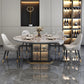 Glam Style Round Sintered Stone Dining Room Set Space-Saving Design Dining Table Furniture Clearhalo 'Dining Room Sets' 'Dining Tables & Seating' 'dining_room_set' 'furn' 'furn_dining_room_set' 'Furniture' 'furniture_dining_room_set' 'Kitchen & Dining Furniture' 'kitchen&dining_furn' 'kitchen' 3474798