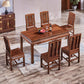 Traditional Style Solid Wood Dining Set with Fixed Rectangle Shape Table and 4 Legs Base Clearhalo 'Dining Room Sets' 'Dining Tables & Seating' 'dining_room_set' 'furn' 'furn_dining_room_set' 'Furniture' 'furniture_dining_room_set' 'Kitchen & Dining Furniture' 'kitchen&dining_furn' 'kitchen' 3474810