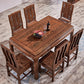 Traditional Style Solid Wood Dining Set with Fixed Rectangle Shape Table and 4 Legs Base 7 Piece Set Clearhalo 'Dining Room Sets' 'Dining Tables & Seating' 'dining_room_set' 'furn' 'furn_dining_room_set' 'Furniture' 'furniture_dining_room_set' 'Kitchen & Dining Furniture' 'kitchen&dining_furn' 'kitchen' 3474811