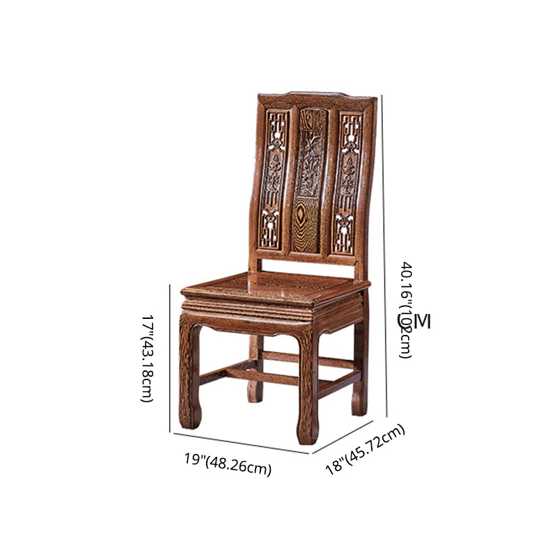 Traditional Style Solid Wood Dining Set with Fixed Rectangle Shape Table and 4 Legs Base Clearhalo 'Dining Room Sets' 'Dining Tables & Seating' 'dining_room_set' 'furn' 'furn_dining_room_set' 'Furniture' 'furniture_dining_room_set' 'Kitchen & Dining Furniture' 'kitchen&dining_furn' 'kitchen' 3474820