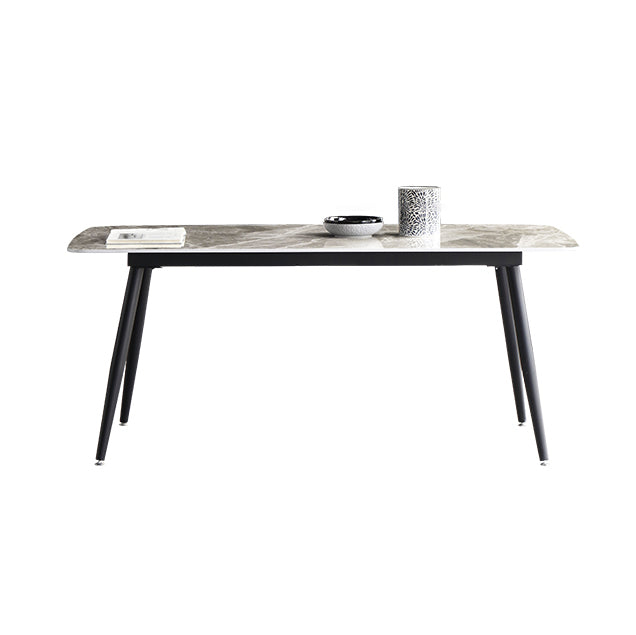 Minimalist Style Dining Table Set with Rectangle Shape Table and Upholstered Chairs Clearhalo 'Dining Room Sets' 'Dining Tables & Seating' 'dining_room_set' 'furn' 'furn_dining_room_set' 'Furniture' 'furniture_dining_room_set' 'Kitchen & Dining Furniture' 'kitchen&dining_furn' 'kitchen' 3474856