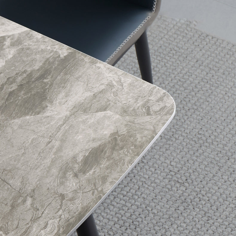 Minimalist Style Dining Table Set with Rectangle Shape Table and Upholstered Chairs Clearhalo 'Dining Room Sets' 'Dining Tables & Seating' 'dining_room_set' 'furn' 'furn_dining_room_set' 'Furniture' 'furniture_dining_room_set' 'Kitchen & Dining Furniture' 'kitchen&dining_furn' 'kitchen' 3474858