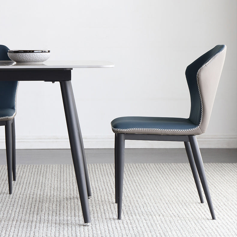 Minimalist Style Dining Table Set with Rectangle Shape Table and Upholstered Chairs Clearhalo 'Dining Room Sets' 'Dining Tables & Seating' 'dining_room_set' 'furn' 'furn_dining_room_set' 'Furniture' 'furniture_dining_room_set' 'Kitchen & Dining Furniture' 'kitchen&dining_furn' 'kitchen' 3474859