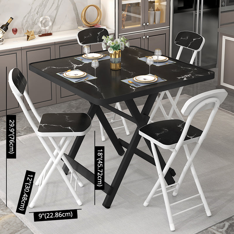 Foldable Solid Wood Dining Room Set of with Double Pedestal Base Dining Room Furniture for Home Use Clearhalo 'Dining Room Sets' 'Dining Tables & Seating' 'dining_room_set' 'furn' 'furn_dining_room_set' 'Furniture' 'furniture_dining_room_set' 'Kitchen & Dining Furniture' 'kitchen&dining_furn' 'kitchen' 3474890