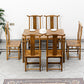 Traditional Style Solid Wood Dining Set with Rectangle Shape Table and 4 Legs Base 7 Piece Set Clearhalo 'Dining Room Sets' 'Dining Tables & Seating' 'dining_room_set' 'furn' 'furn_dining_room_set' 'Furniture' 'furniture_dining_room_set' 'Kitchen & Dining Furniture' 'kitchen&dining_furn' 'kitchen' 3474895