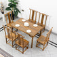 Traditional Style Solid Wood Dining Set with Rectangle Shape Table and 4 Legs Base Clearhalo 'Dining Room Sets' 'Dining Tables & Seating' 'dining_room_set' 'furn' 'furn_dining_room_set' 'Furniture' 'furniture_dining_room_set' 'Kitchen & Dining Furniture' 'kitchen&dining_furn' 'kitchen' 3474896