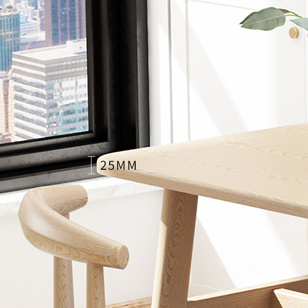 Modern Wood Top Rectangle Shape Dining Furniture 4 Wood Legs Table for Dining Room Furniture Clearhalo 'Dining Room Sets' 'Dining Tables & Seating' 'dining_room_set' 'furn' 'furn_dining_room_set' 'Furniture' 'furniture_dining_room_set' 'Kitchen & Dining Furniture' 'kitchen&dining_furn' 'kitchen' 3474927