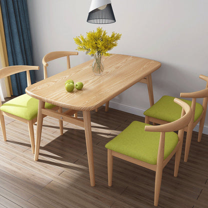 Standard Wood Top Dining Set with 4 Light Brown Wood Legs Base for Dining Furniture Green 5 Piece Set Clearhalo 'Dining Room Sets' 'Dining Tables & Seating' 'dining_room_set' 'furn' 'furn_dining_room_set' 'Furniture' 'furniture_dining_room_set' 'Kitchen & Dining Furniture' 'kitchen&dining_furn' 'kitchen' 3474957