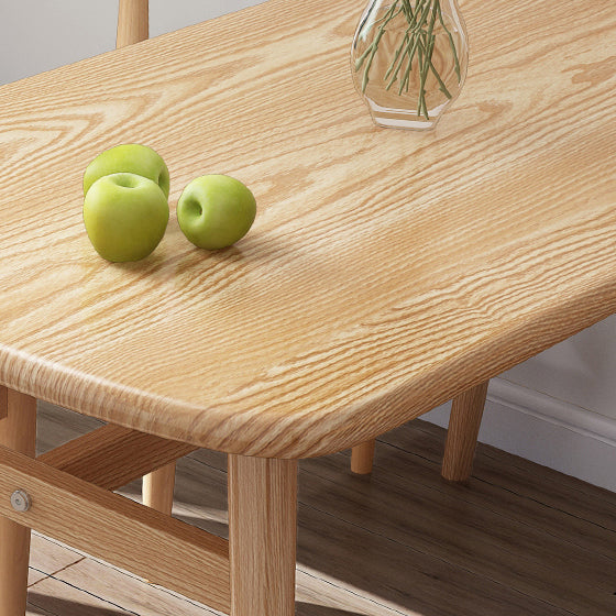 Standard Wood Top Dining Set with 4 Light Brown Wood Legs Base for Dining Furniture Clearhalo 'Dining Room Sets' 'Dining Tables & Seating' 'dining_room_set' 'furn' 'furn_dining_room_set' 'Furniture' 'furniture_dining_room_set' 'Kitchen & Dining Furniture' 'kitchen&dining_furn' 'kitchen' 3474962