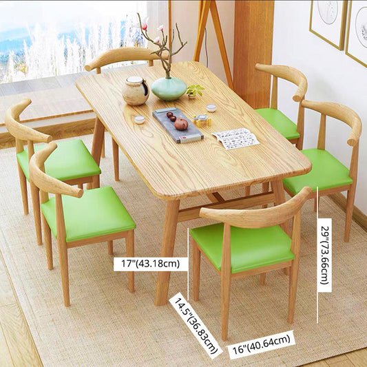 Standard Wood Top Dining Set with 4 Light Brown Wood Legs Base for Dining Furniture Clearhalo 'Dining Room Sets' 'Dining Tables & Seating' 'dining_room_set' 'furn' 'furn_dining_room_set' 'Furniture' 'furniture_dining_room_set' 'Kitchen & Dining Furniture' 'kitchen&dining_furn' 'kitchen' 3474966