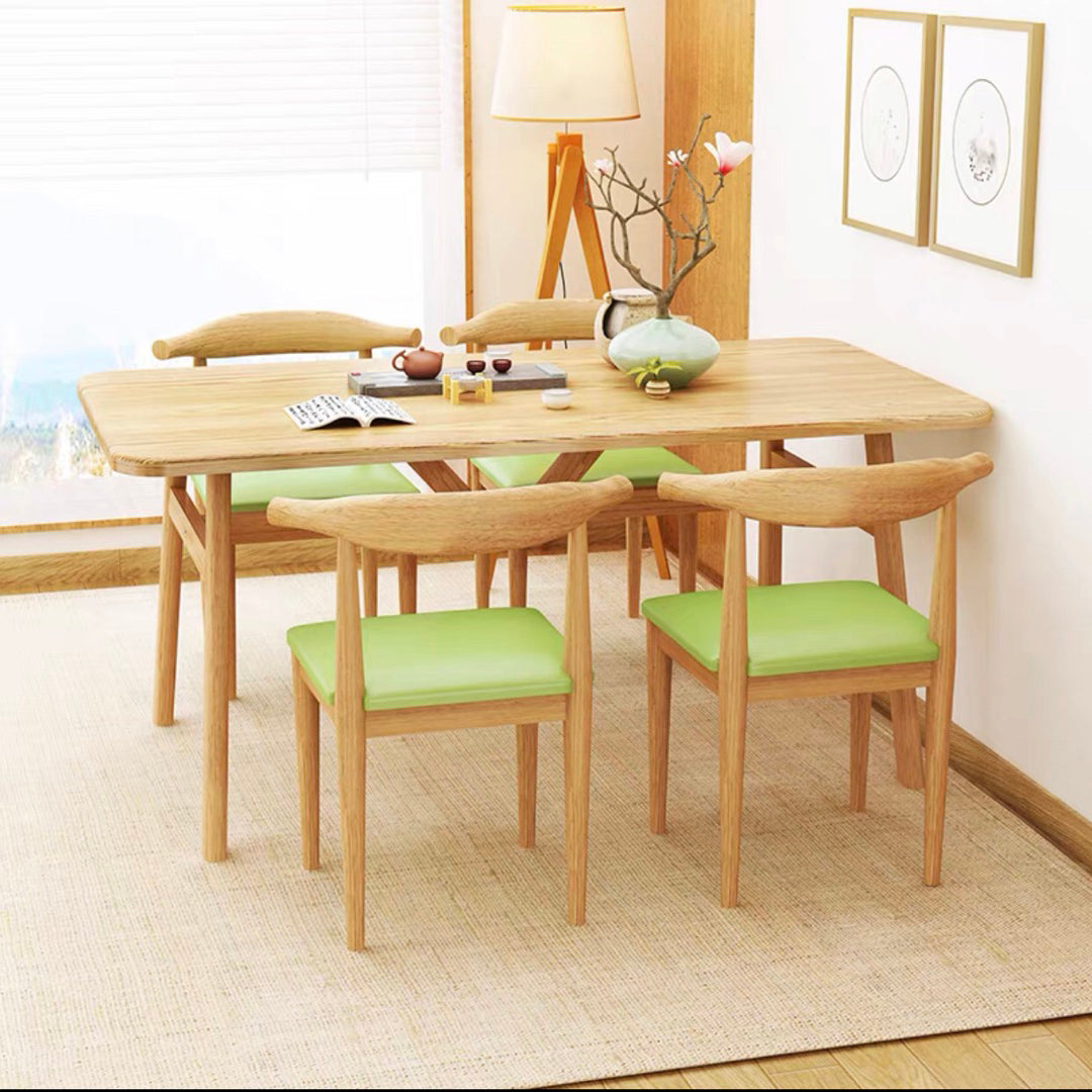 Standard Wood Top Dining Set with 4 Light Brown Wood Legs Base for Dining Furniture Clearhalo 'Dining Room Sets' 'Dining Tables & Seating' 'dining_room_set' 'furn' 'furn_dining_room_set' 'Furniture' 'furniture_dining_room_set' 'Kitchen & Dining Furniture' 'kitchen&dining_furn' 'kitchen' 3474967