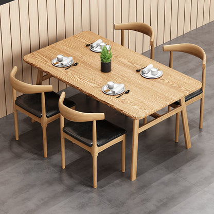 Modern Wood Rectangle Shape Dining Furniture 4 Wood Legs Table Formal for Dining Room Furniture 5 Piece Set Clearhalo 'Dining Room Sets' 'Dining Tables & Seating' 'dining_room_set' 'furn' 'furn_dining_room_set' 'Furniture' 'furniture_dining_room_set' 'Kitchen & Dining Furniture' 'kitchen&dining_furn' 'kitchen' 3474982