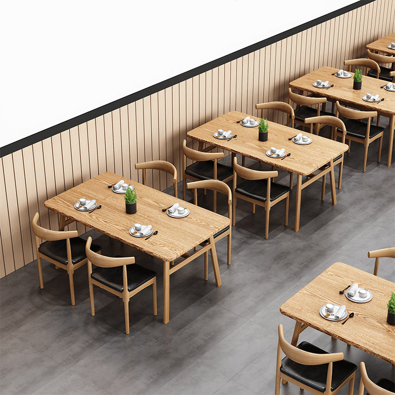 Modern Wood Rectangle Shape Dining Furniture 4 Wood Legs Table Formal for Dining Room Furniture Clearhalo 'Dining Room Sets' 'Dining Tables & Seating' 'dining_room_set' 'furn' 'furn_dining_room_set' 'Furniture' 'furniture_dining_room_set' 'Kitchen & Dining Furniture' 'kitchen&dining_furn' 'kitchen' 3474984