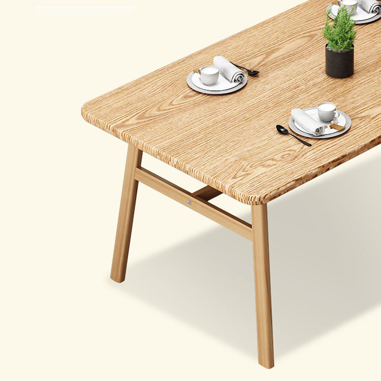 Modern Wood Rectangle Shape Dining Furniture 4 Wood Legs Table Formal for Dining Room Furniture Clearhalo 'Dining Room Sets' 'Dining Tables & Seating' 'dining_room_set' 'furn' 'furn_dining_room_set' 'Furniture' 'furniture_dining_room_set' 'Kitchen & Dining Furniture' 'kitchen&dining_furn' 'kitchen' 3474985