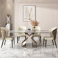 Dining Room Set Contemporary Sintered Stone Dining Table Rectangular Dining Table with Metal Base Clearhalo 'Dining Room Sets' 'Dining Tables & Seating' 'dining_room_set' 'furn' 'furn_dining_room_set' 'Furniture' 'furniture_dining_room_set' 'Kitchen & Dining Furniture' 'kitchen&dining_furn' 'kitchen' 3475029