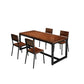 Traditional Style Solid Wood Dining Set with Traditional Height Table and Trestle Base Clearhalo 'Dining Room Sets' 'Dining Tables & Seating' 'dining_room_set' 'furn' 'furn_dining_room_set' 'Furniture' 'furniture_dining_room_set' 'Kitchen & Dining Furniture' 'kitchen&dining_furn' 'kitchen' 3475045