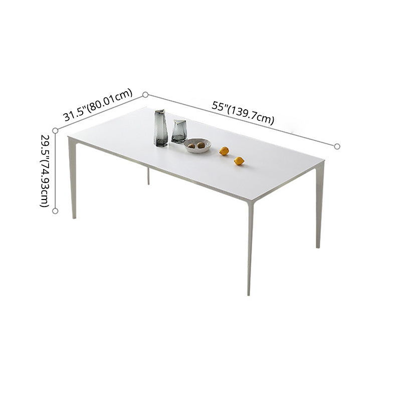 Dining Set Contemporary with Sintered Stone Dining Table and Upholstered Chairs Clearhalo 'Dining Room Sets' 'Dining Tables & Seating' 'dining_room_set' 'furn' 'furn_dining_room_set' 'Furniture' 'furniture_dining_room_set' 'Kitchen & Dining Furniture' 'kitchen&dining_furn' 'kitchen' 3475065