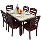Modern Style Marble Dining Table Set Rectangular Dining Table with Solid Wood Base Clearhalo 'Dining Room Sets' 'Dining Tables & Seating' 'dining_room_set' 'furn' 'furn_dining_room_set' 'Furniture' 'furniture_dining_room_set' 'Kitchen & Dining Furniture' 'kitchen&dining_furn' 'kitchen' 3475105