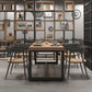 Industrial Style Solid Wood Dining Set with Traditional Height Table and Trestle Base Clearhalo 'Dining Room Sets' 'Dining Tables & Seating' 'dining_room_set' 'furn' 'furn_dining_room_set' 'Furniture' 'furniture_dining_room_set' 'Kitchen & Dining Furniture' 'kitchen&dining_furn' 'kitchen' 3475115
