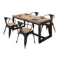 Industrial Style Solid Wood Dining Set with Traditional Height Table and Trestle Base Clearhalo 'Dining Room Sets' 'Dining Tables & Seating' 'dining_room_set' 'furn' 'furn_dining_room_set' 'Furniture' 'furniture_dining_room_set' 'Kitchen & Dining Furniture' 'kitchen&dining_furn' 'kitchen' 3475117