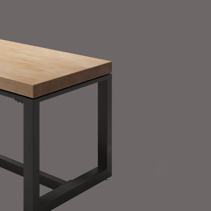 Industrial Style Solid Wood Dining Set with Traditional Height Table and Trestle Base Clearhalo 'Dining Room Sets' 'Dining Tables & Seating' 'dining_room_set' 'furn' 'furn_dining_room_set' 'Furniture' 'furniture_dining_room_set' 'Kitchen & Dining Furniture' 'kitchen&dining_furn' 'kitchen' 3475118