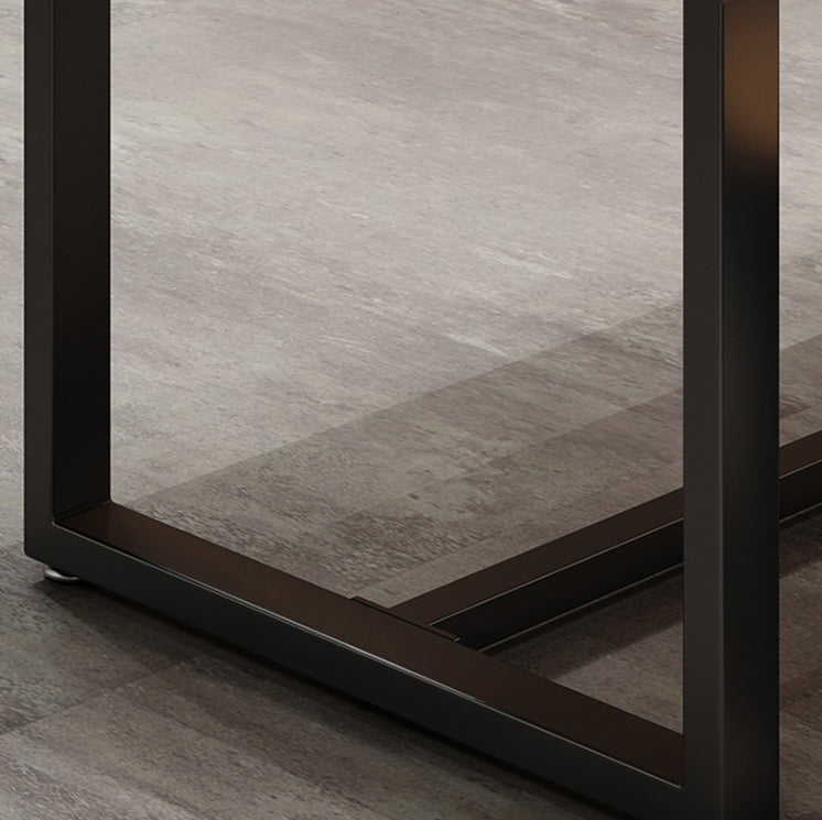 Industrial Style Solid Wood Dining Set with Traditional Height Table and Trestle Base Clearhalo 'Dining Room Sets' 'Dining Tables & Seating' 'dining_room_set' 'furn' 'furn_dining_room_set' 'Furniture' 'furniture_dining_room_set' 'Kitchen & Dining Furniture' 'kitchen&dining_furn' 'kitchen' 3475120