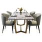 Modern Rectangle Shape Standard Dining Set Sintered Stone White Dining Set for Kitchen Clearhalo 'Dining Room Sets' 'Dining Tables & Seating' 'dining_room_set' 'furn' 'furn_dining_room_set' 'Furniture' 'furniture_dining_room_set' 'Kitchen & Dining Furniture' 'kitchen&dining_furn' 'kitchen' 3475133