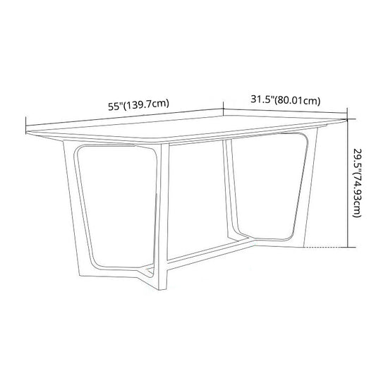 Modern Rectangle Shape Standard Dining Set Sintered Stone White Dining Set for Kitchen