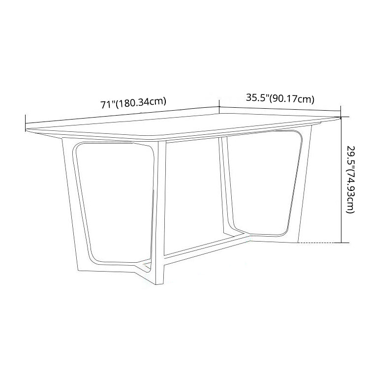 Modern Rectangle Shape Standard Dining Set Sintered Stone White Dining Set for Kitchen Clearhalo 'Dining Room Sets' 'Dining Tables & Seating' 'dining_room_set' 'furn' 'furn_dining_room_set' 'Furniture' 'furniture_dining_room_set' 'Kitchen & Dining Furniture' 'kitchen&dining_furn' 'kitchen' 3475141