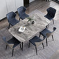 Modern Gray Standard Dining Set Rectangle Shape Sintered Stone Dining Set with 4 Legs Table 7 Piece Set Clearhalo 'Dining Room Sets' 'Dining Tables & Seating' 'dining_room_set' 'furn' 'furn_dining_room_set' 'Furniture' 'furniture_dining_room_set' 'Kitchen & Dining Furniture' 'kitchen&dining_furn' 'kitchen' 3475161