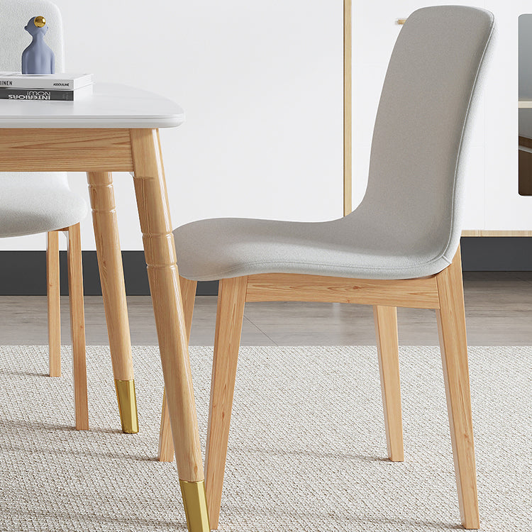 Modern Sintered Stone Top Standard Dining Set Rectangle White Dining Set for Kitchen Clearhalo 'Dining Room Sets' 'Dining Tables & Seating' 'dining_room_set' 'furn' 'furn_dining_room_set' 'Furniture' 'furniture_dining_room_set' 'Kitchen & Dining Furniture' 'kitchen&dining_furn' 'kitchen' 3475206