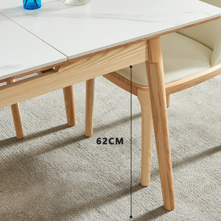 Minimalist Rectangle Shape White Dining Set Sintered Stone Standard Dining Set for Kitchen Clearhalo 'Dining Room Sets' 'Dining Tables & Seating' 'dining_room_set' 'furn' 'furn_dining_room_set' 'Furniture' 'furniture_dining_room_set' 'Kitchen & Dining Furniture' 'kitchen&dining_furn' 'kitchen' 3475219