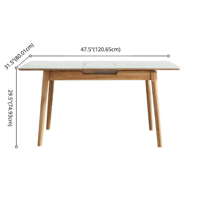 Minimalist Rectangle Shape White Dining Set Sintered Stone Standard Dining Set for Kitchen Clearhalo 'Dining Room Sets' 'Dining Tables & Seating' 'dining_room_set' 'furn' 'furn_dining_room_set' 'Furniture' 'furniture_dining_room_set' 'Kitchen & Dining Furniture' 'kitchen&dining_furn' 'kitchen' 3475224