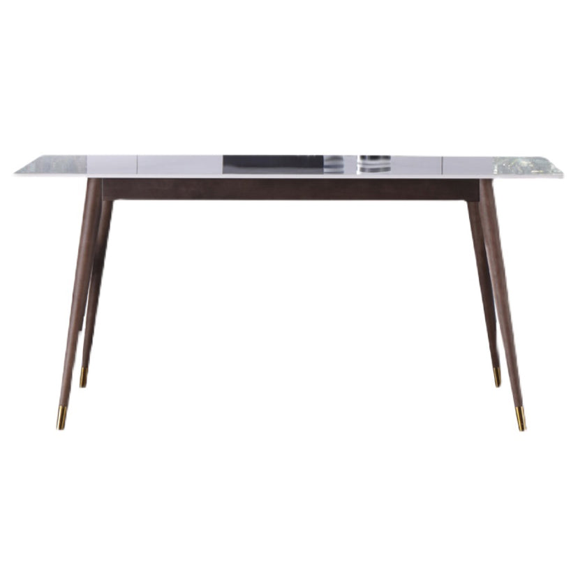 Minimalist Traditional Height Sintered Stone Dining Table Rectangle Dining Set For Home Clearhalo 'Dining Room Sets' 'Dining Tables & Seating' 'dining_room_set' 'furn' 'furn_dining_room_set' 'Furniture' 'furniture_dining_room_set' 'Kitchen & Dining Furniture' 'kitchen&dining_furn' 'kitchen' 3475244