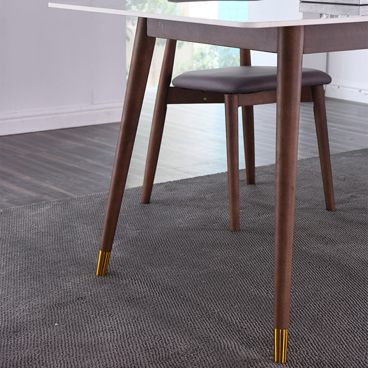 Minimalist Traditional Height Sintered Stone Dining Table Rectangle Dining Set For Home Clearhalo 'Dining Room Sets' 'Dining Tables & Seating' 'dining_room_set' 'furn' 'furn_dining_room_set' 'Furniture' 'furniture_dining_room_set' 'Kitchen & Dining Furniture' 'kitchen&dining_furn' 'kitchen' 3475246