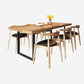 Standard Solid Wood Top Dining Set with 2 Black Metallic Legs for Dining Room Furniture Clearhalo 'Dining Room Sets' 'Dining Tables & Seating' 'dining_room_set' 'furn' 'furn_dining_room_set' 'Furniture' 'furniture_dining_room_set' 'Kitchen & Dining Furniture' 'kitchen&dining_furn' 'kitchen' 3475271