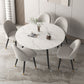 Standard Sintered Stone Top Dining Room Set with 4 Black Metallic Legs for Dining Furniture Clearhalo 'Dining Room Sets' 'Dining Tables & Seating' 'dining_room_set' 'furn' 'furn_dining_room_set' 'Furniture' 'furniture_dining_room_set' 'Kitchen & Dining Furniture' 'kitchen&dining_furn' 'kitchen' 3475285