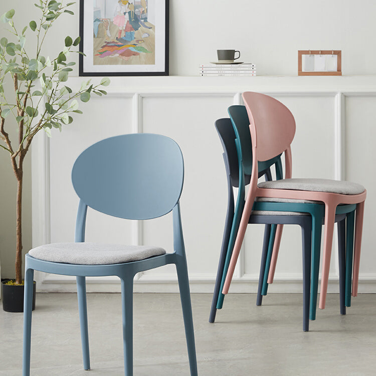 Nordic Plastic Open Back Dining Side Chair 33"H Acrylic Dining Chair for Restaurant Clearhalo ' kitchen&dining_furn' 'Dining Chairs' 'Dining Tables & Seating' 'dining_chair' 'furn' 'furn_dining_chair' 'Furniture' 'furniture_dining_chair' 'Kitchen & Dining Furniture' 'kitchen' 3475352