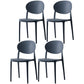 Nordic Plastic Open Back Dining Side Chair 33"H Acrylic Dining Chair for Restaurant Gray Blue 4 Piece Set Clearhalo ' kitchen&dining_furn' 'Dining Chairs' 'Dining Tables & Seating' 'dining_chair' 'furn' 'furn_dining_chair' 'Furniture' 'furniture_dining_chair' 'Kitchen & Dining Furniture' 'kitchen' 3475356
